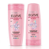 L'Oréal Elvive Glycolic Gloss Hair Care Duo – 3% Glycolic Acid Shampoo & 6% Sealing Conditioner