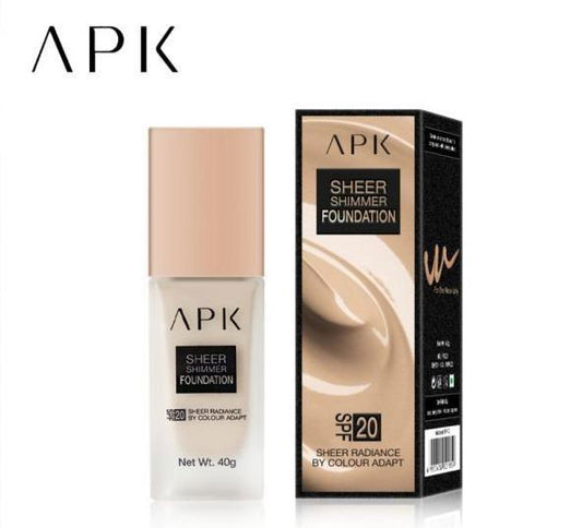 APK Sheer Shimmer Foundation SPF20 (40gm) - Radiant Coverage with Sun Protection | Elite Cosmetics - Elite Cosmetics