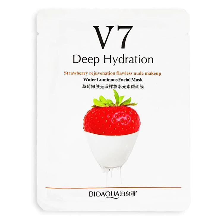 BIOAQUA V7 Deep Hydration Strawberry Facial Mask 30g - Elite Cosmetics