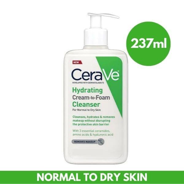 CeraVe Hydrating Cream To Foam Cleanser - 237ml - Elite Cosmetics