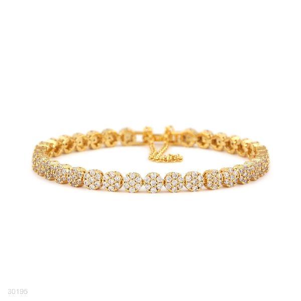 DAZZLING FLOWER GOLD BRACELET - Elite Cosmetics