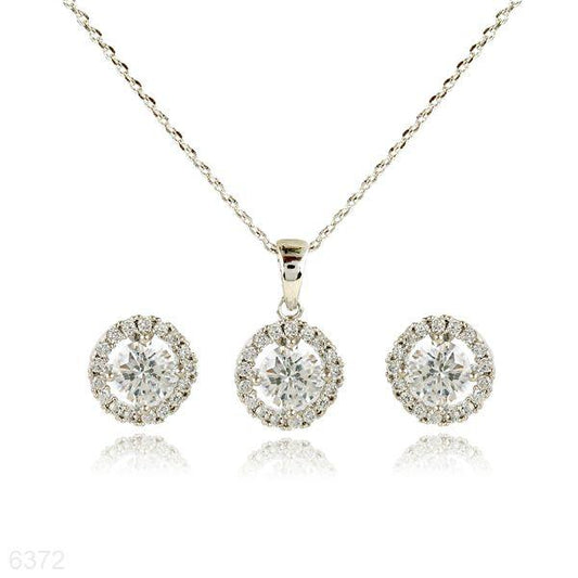 DELICATE SOLITAIRE PENDANT SET - Elite Cosmetics