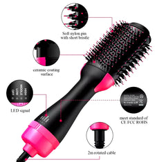 One Step Hot Air Brush – 3 in 1 Hair Dryer, Volumizer & Styler for Smooth Blowouts
