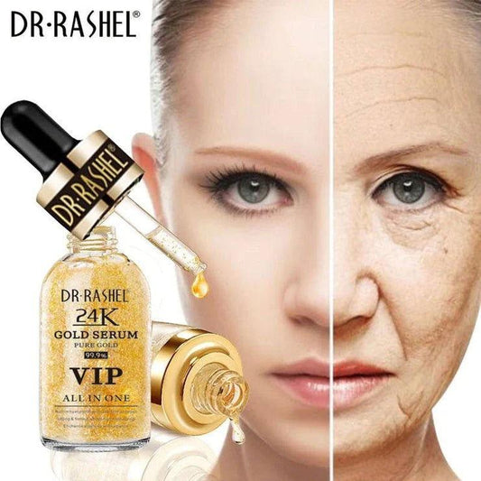 Dr. Rashel 24K Gold Radiance & Anti-Aging Primer Serum 100ml - 100% Original | Best Gold Primer for Radiance & Anti-Aging in Pakistan - Elite Cosmetics