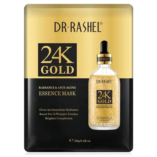 Dr. Rashel 24K Gold Radiance & Anti-Aging Essence Mask 25g - 100% Original | Best Gold Mask for Radiance & Youthful Skin in Pakistan - Elite Cosmetics