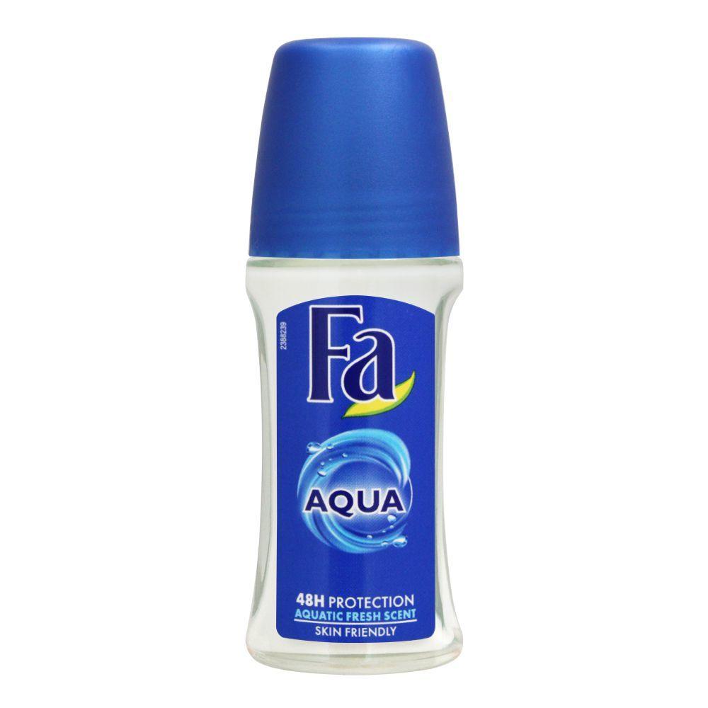 Fa 48H Protection Aqua Aquatic Fresh Scent Roll-On Deodorant, For Women, 50ml - Elite Cosmetics