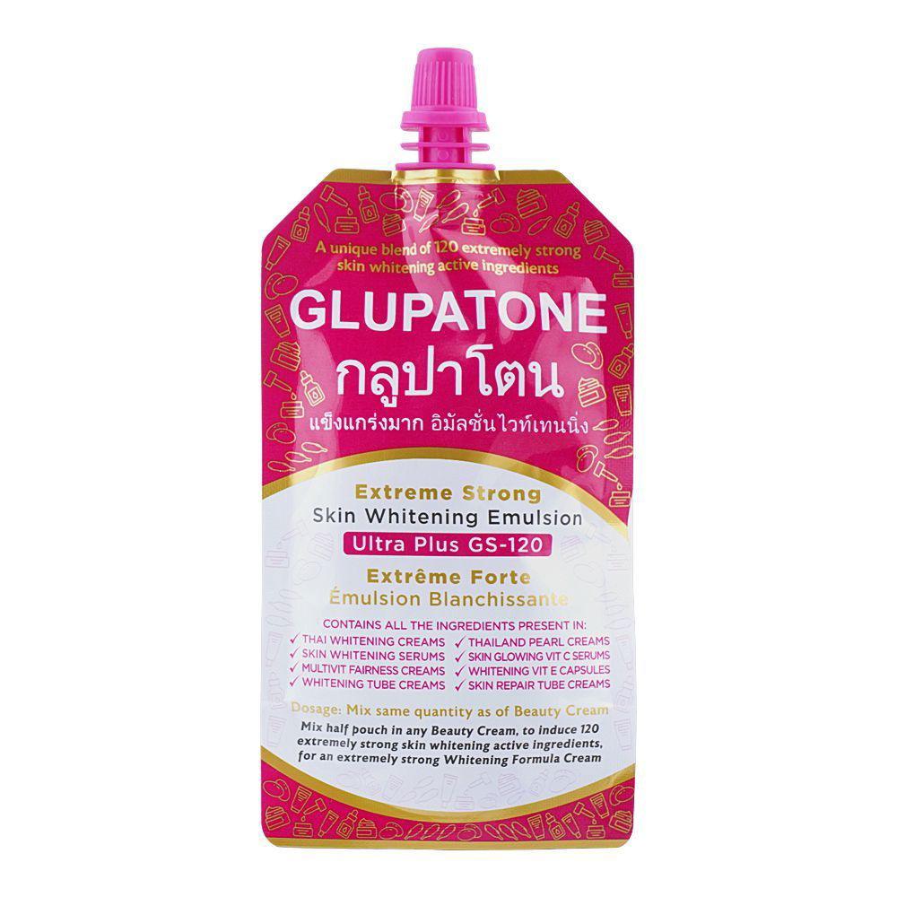 GLUPATONE Extreme Strong Whitening Emulsion Ultra Plus GS-120 For Face & Body 50ml - Elite Cosmetics