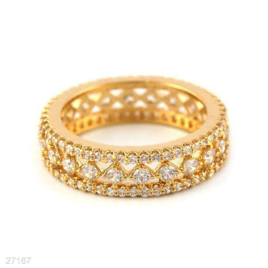 IRRESISTABLE ROMAN GOLD BAND RING - Elite Cosmetics