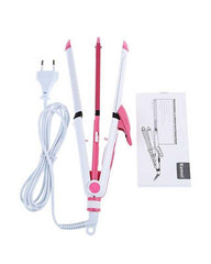 Kemei 1291 Hair Straightener, Curler & Crimper 3-in-1 Instyler – Versatile Styling for All Hair Types - Elite Cosmetics