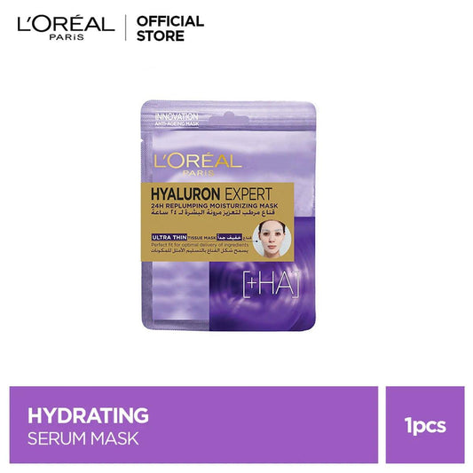 LOreal Paris - Hyaluron Expert 24Hr Replumping Moisturizing Tissue Mask - Elite Cosmetics