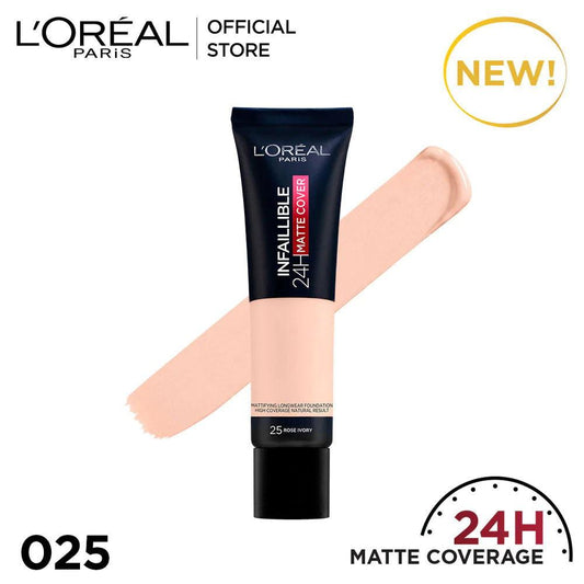 LOreal Paris - Infallible Matte Cover Foundation - 25 Rose Ivory - Elite Cosmetics