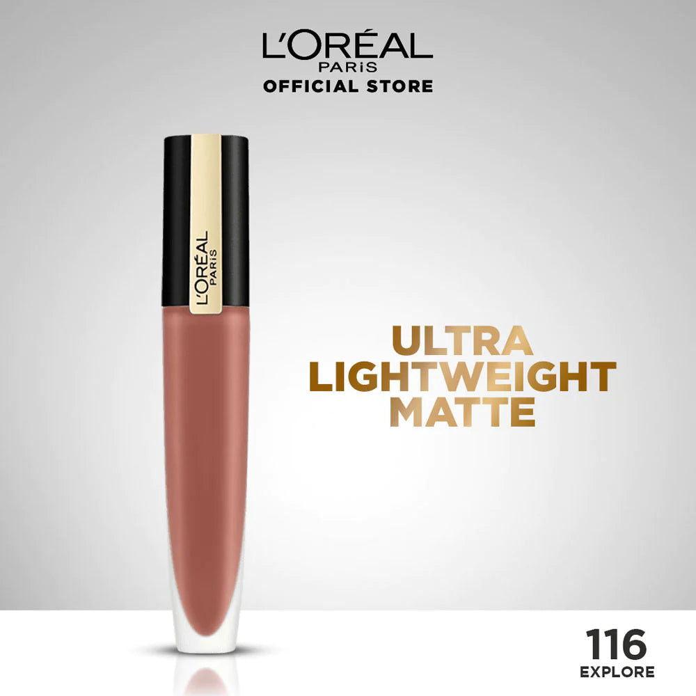 LOreal Paris - Rouge Signature Matte Lipstick - 116 Explore - Elite Cosmetics