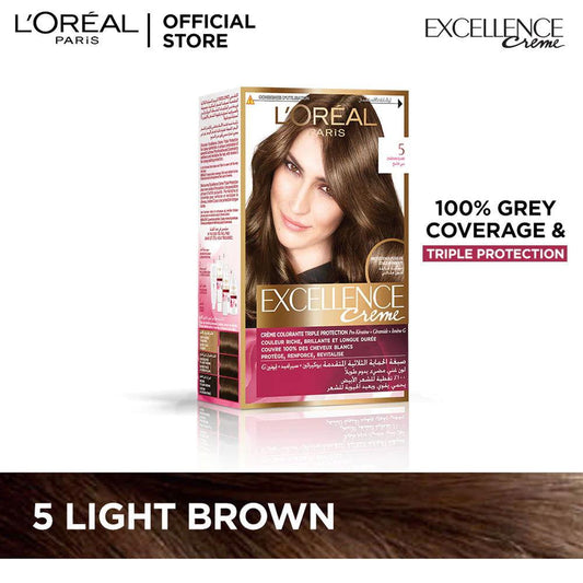 L'Oreal Paris Excellence Hair Color, Light Brown 5 - Elite Cosmetics