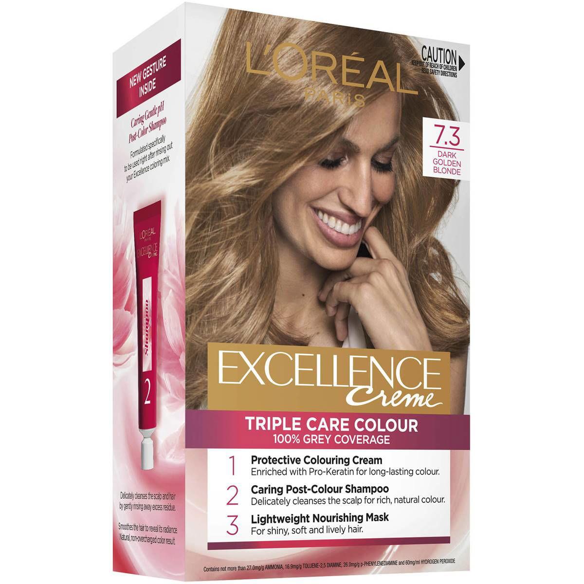 L'Oreal Paris Excellence Hair Colour, Golden Blonde, 7.3 - Elite Cosmetics