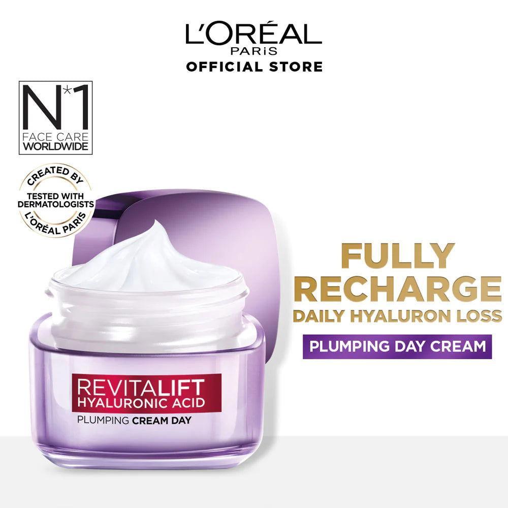 Loreal Paris - Revitalift Hyaluronic Acid Plumping Cream Day - 50ml - Elite Cosmetics