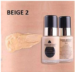 MISS ROSE Waterproof Moisturizing Oil Free Full Coverage Deep Whitener Liquid Foundation 30ml - Elite Cosmetics