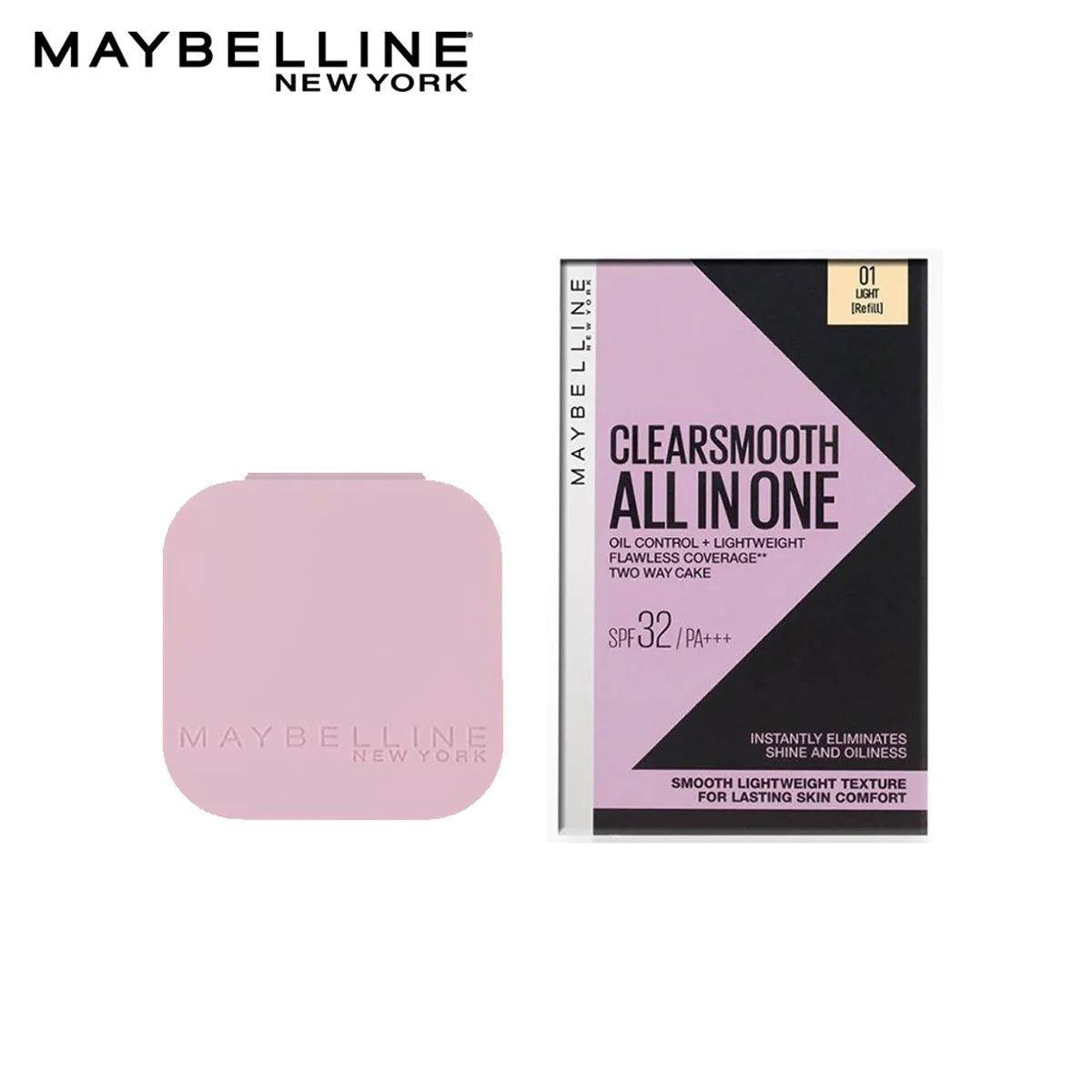 Maybelline - Clear Smooth All In One Powder Foundation Refill - 01 Light - Elite Cosmetics