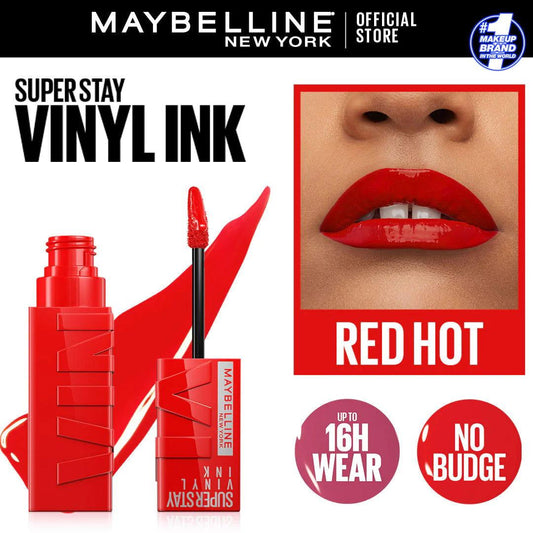 Maybelline - Superstay Vinyl Ink Liquid Lipstick - Red Hot - Elite Cosmetics