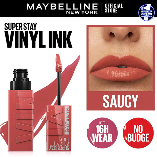 Maybelline - Superstay Vinyl Ink Liquid Lipstick - Saucy - Elite Cosmetics