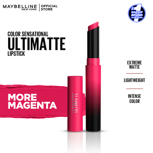 Maybelline New York Color Sensational Ultimate Matte Lipstick, More Magenta - Elite Cosmetics