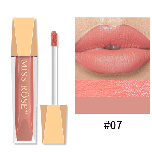 Miss Rose Lip Gloss Velvet Matte Lip Glaze Lipstick Non-Fading - Elite Cosmetics