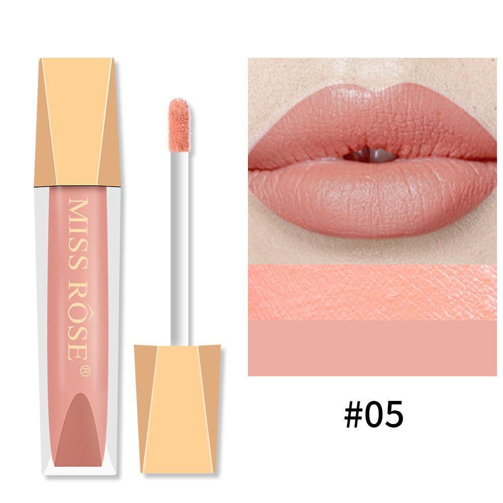 Miss Rose Lip Gloss Velvet Matte Lip Glaze Lipstick Non-Fading - Elite Cosmetics