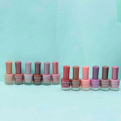 Pack of 6 Nail Polish Nude Colors - Elite Cosmetics