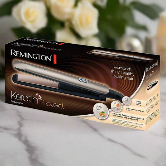 Remington Hair Straightener Keratin Protect - Advanced Ceramic Plates, Frizz-Free Shine | Professional Hair Care | Pakistan’s Best Prices | Genuine Product - Elite Cosmetics