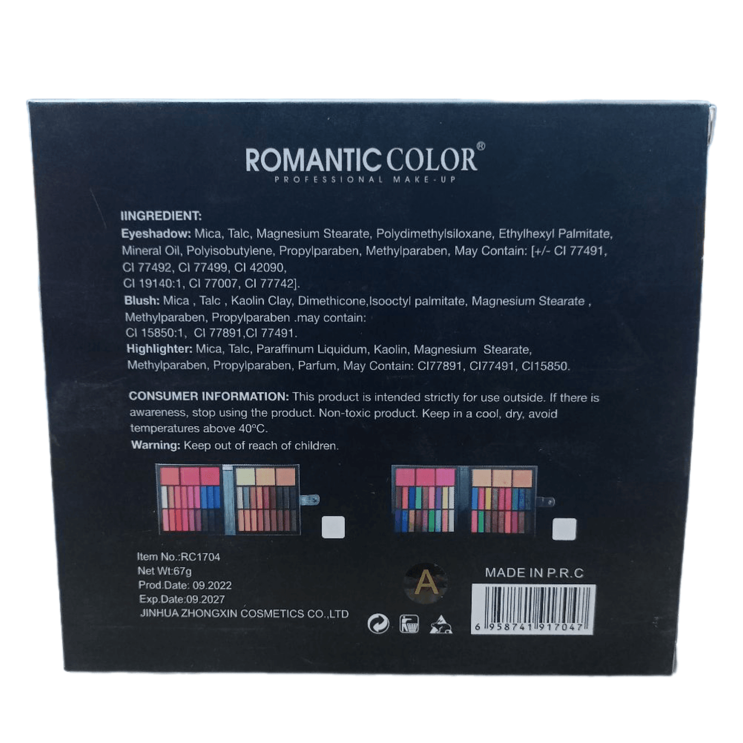 Romantic Color Makeup Palette Eyeshadow Blush - Elite Cosmetics