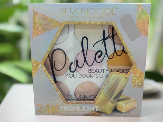 Seven Cool Highlighter Palette - Illuminate Your Natural Glow - Elite Cosmetics