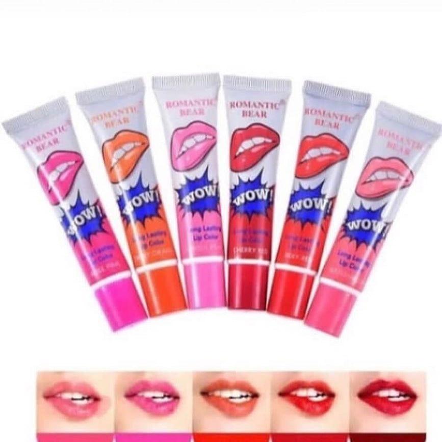 Wao Peel Off Lip Gloss 6 Pieces - Elite Cosmetics