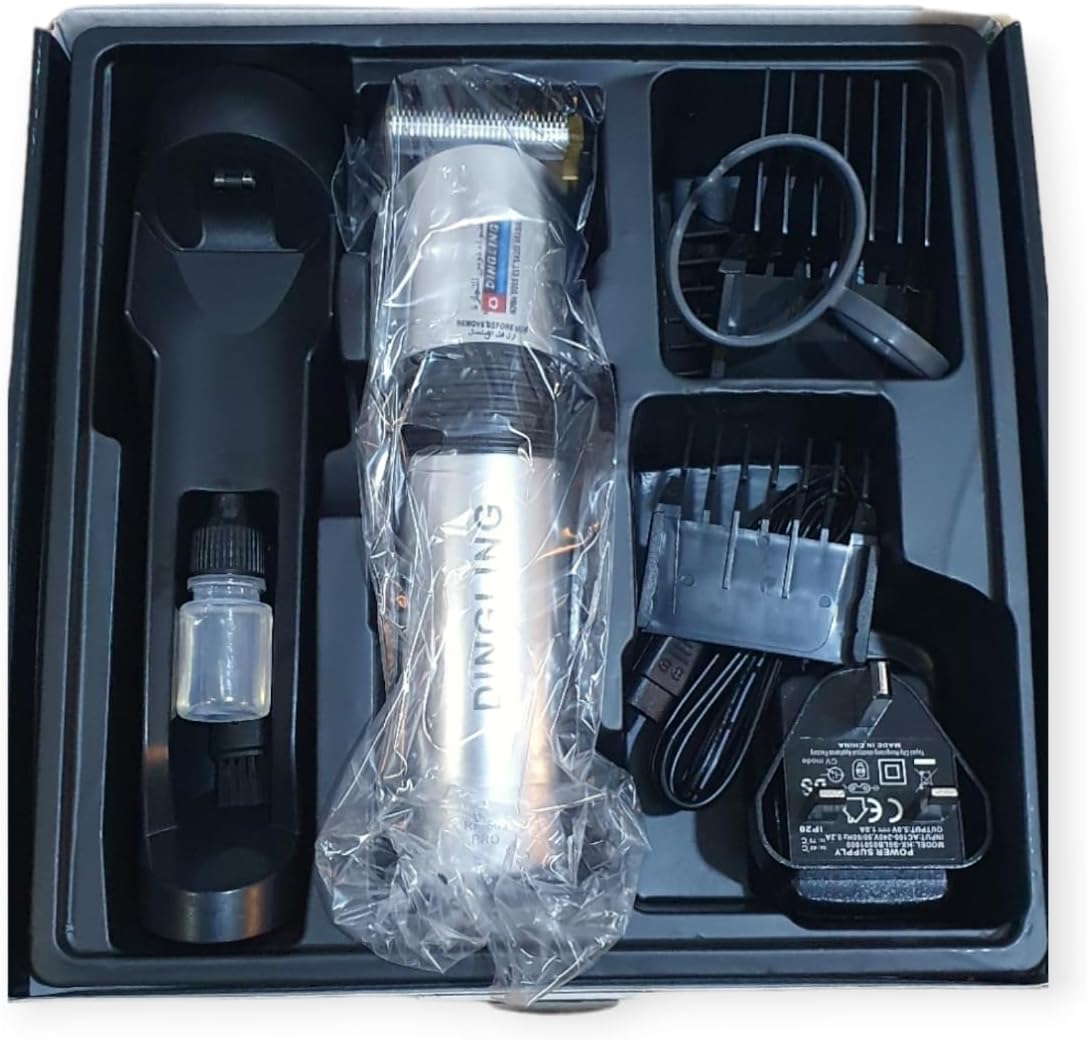 Dingling RF-609 Professional Hair Trimmer – Rechargeable Digital Beard & Hair Clipper for Men - Elite Cosmetics