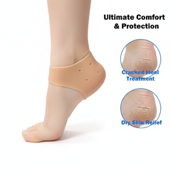 Ultimate Silicone Foot Care Set: Heel Crack Protector & Moisturizing Full-Foot Socks - Elite Cosmetics