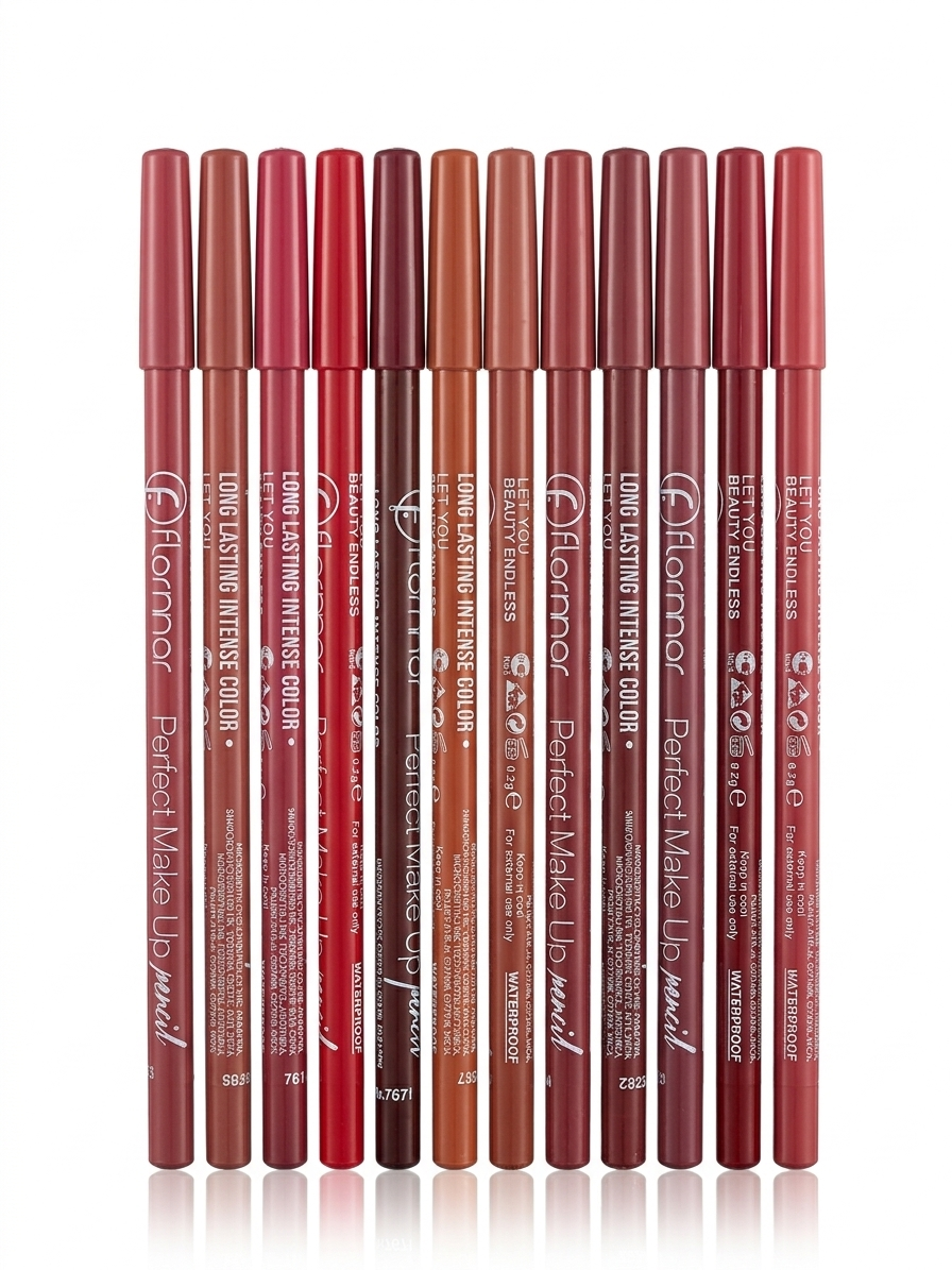 Flormar lip pencil set of 12 pcs elite cosmetics 