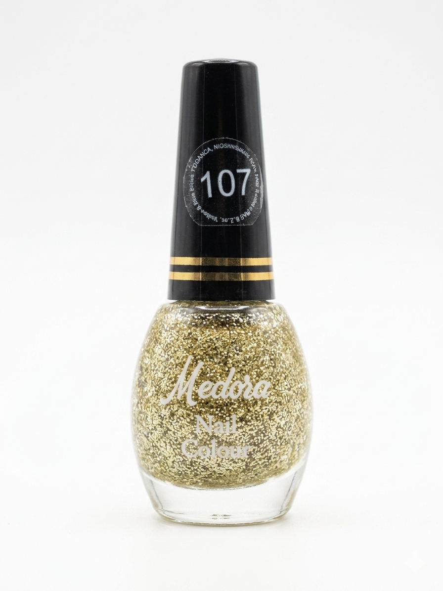 Medora Nail Colour - Sparkling Gold Glitter (Shade 107)
