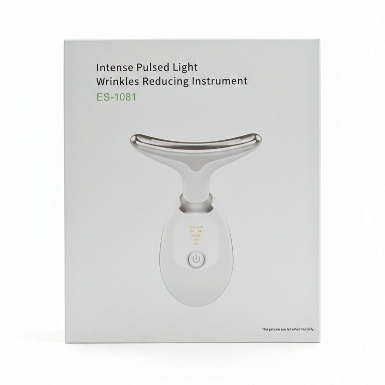 Anti-Aging Neck & Face Massager | Intense Pulsed Light Wrinkle Reducing Instrument for Skin Tightening